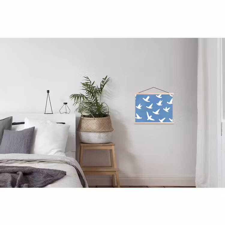 Schoolplaat - Vogels - Wit - Patroon — 2