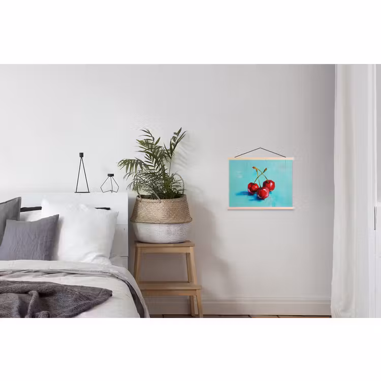 Schoolplaat - Kersen - Rood - Drie - Geverfd — 2
