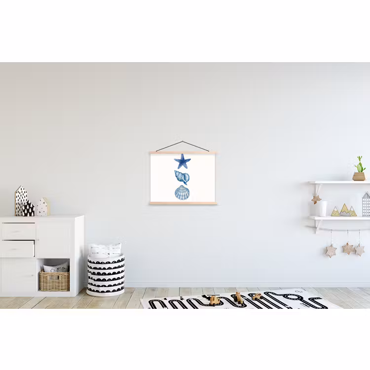 Schoolplaat - Zeester - Schelpen - Blauw — 3