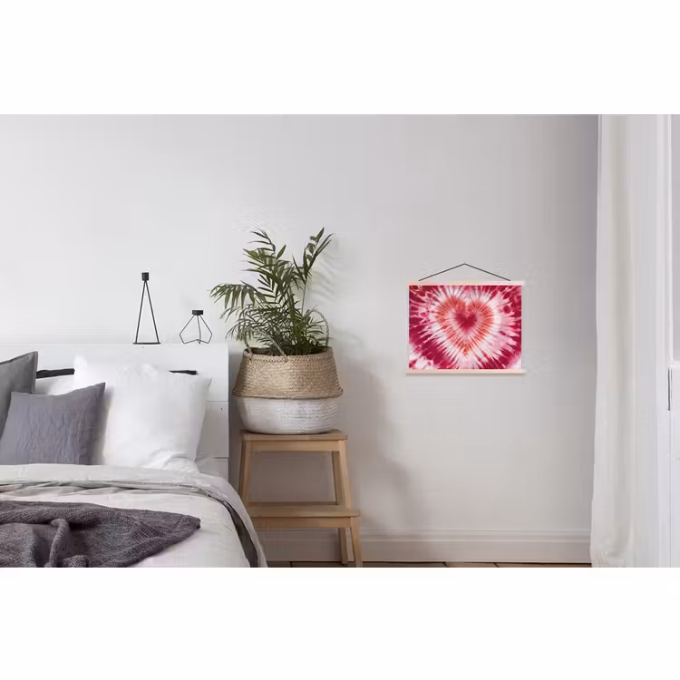 Schoolplaat - Hartvorm - Roze - Tie dye — 2