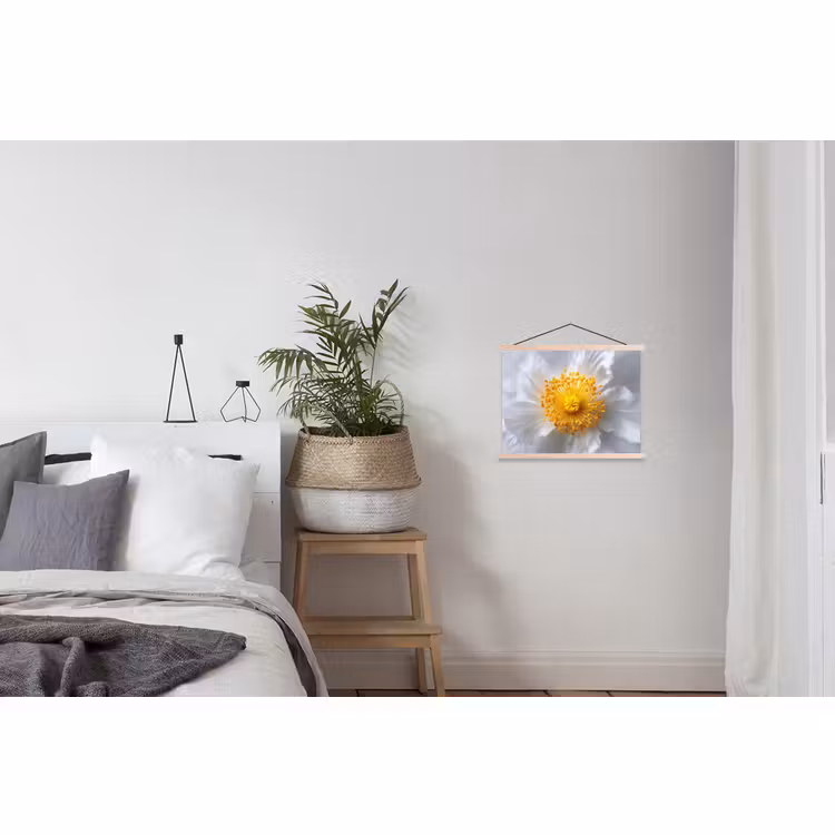 Schoolplaat - Wit - Bloem - Elegant — 2