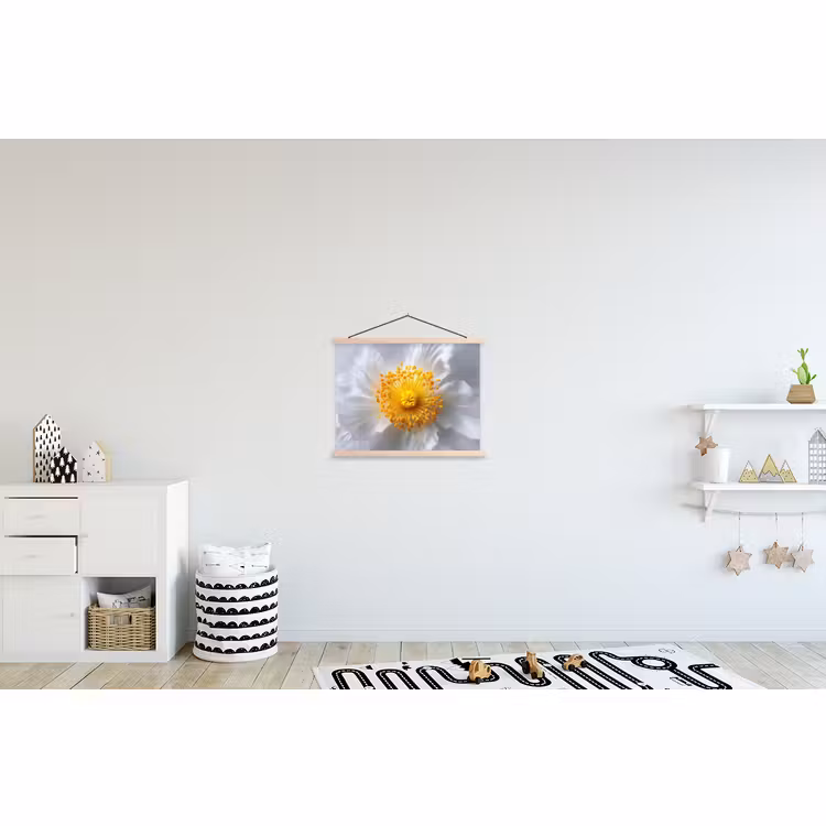 Schoolplaat - Wit - Bloem - Elegant — 3