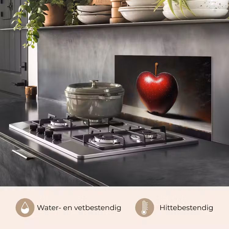 Spatscherm keuken - Apple - Hart - Rood — 7