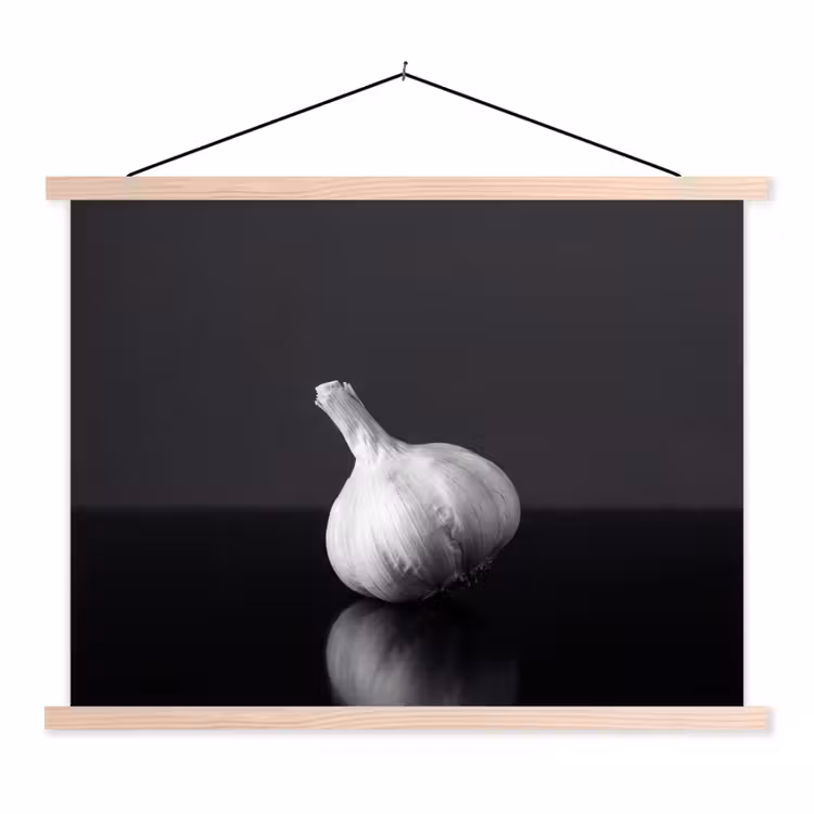Schoolplaat - Knoflook - Zwart - Wit — 1