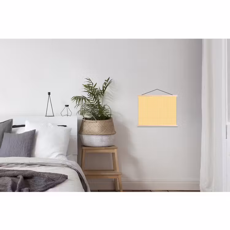 Schoolplaat - Ruitjes - Grid - Minimalistisch - Geel - Roze — 2