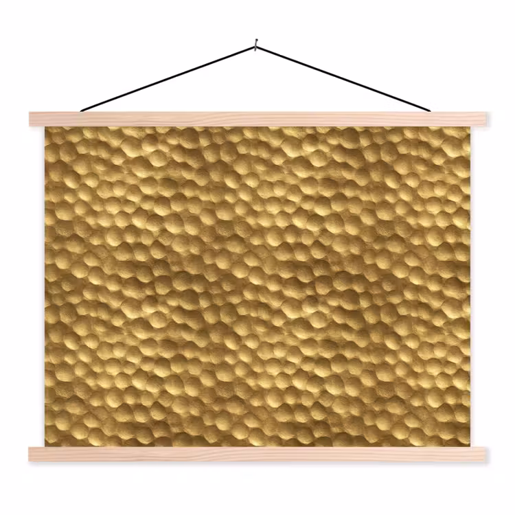 Schoolplaat - Metaal - Dynamisch - Goud — 1