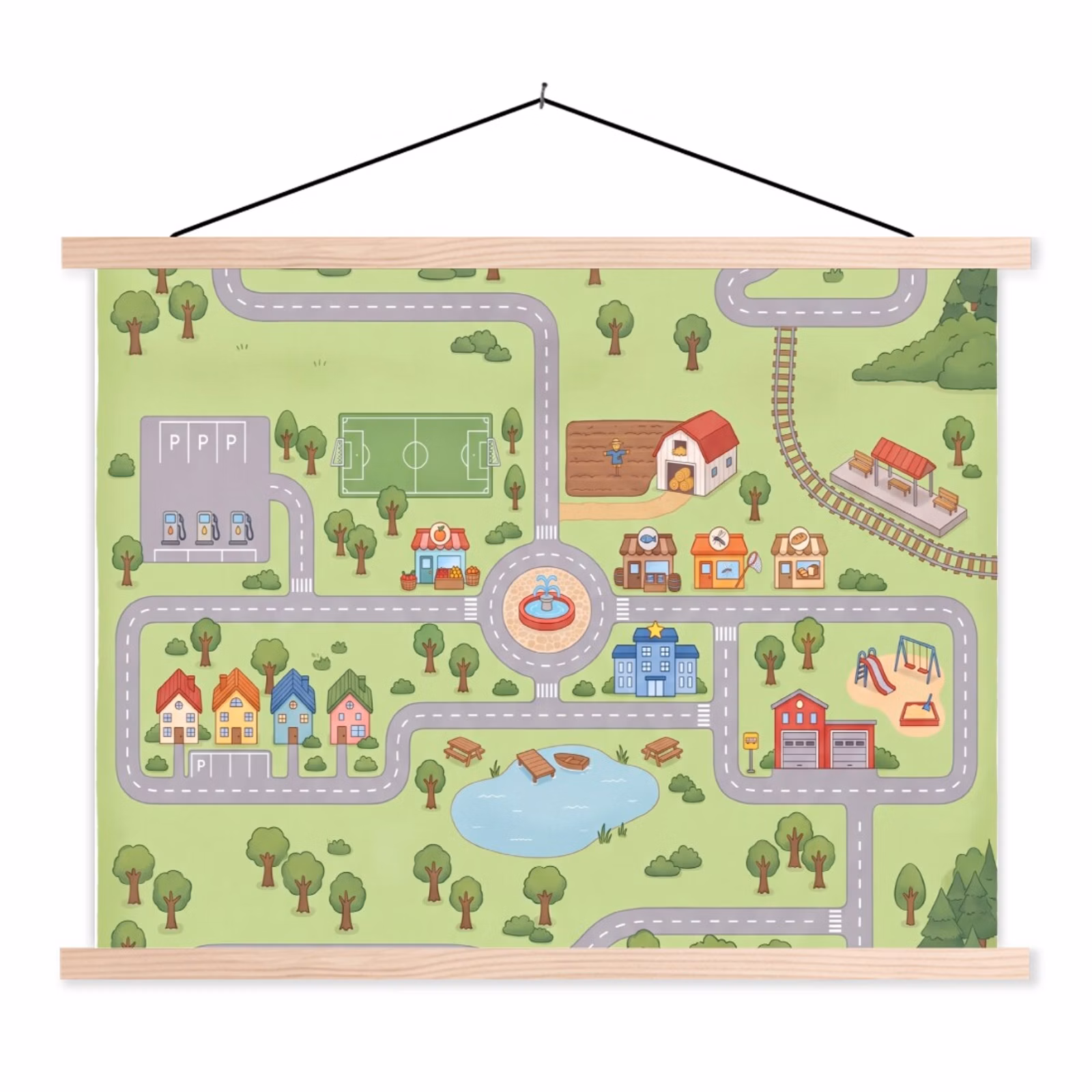 Schoolplaat - Plattegrond - Dorp - Kind — 1