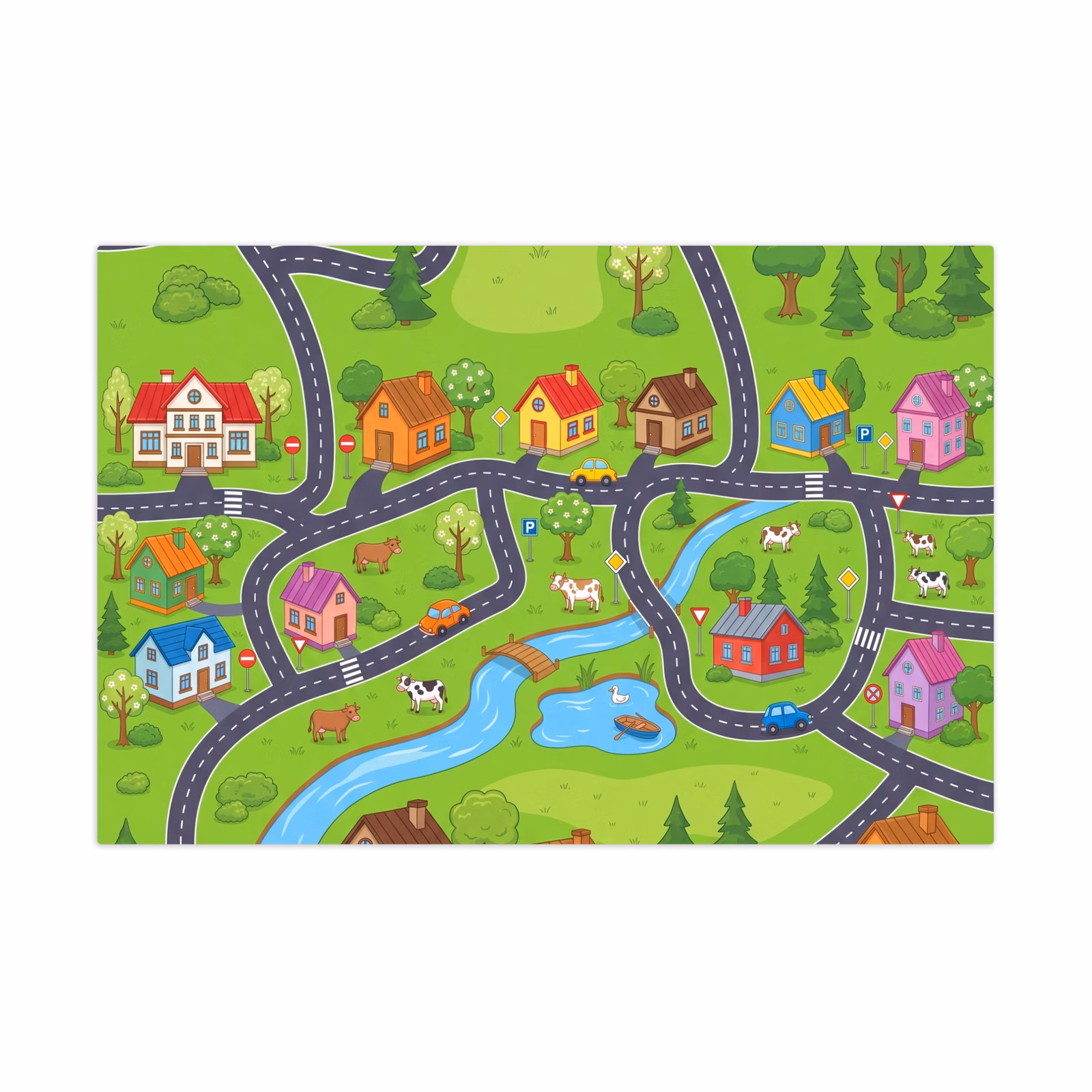 Speelkleed - Dorp - Wegen - Huizen — 1