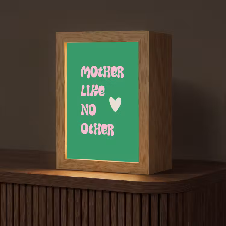 Tafellamp - Tekst - Hartje - Moeder - Groen — 1
