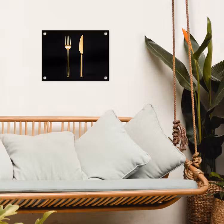 Tuinposter - Bestek - Goud - Mes - Vork — 5