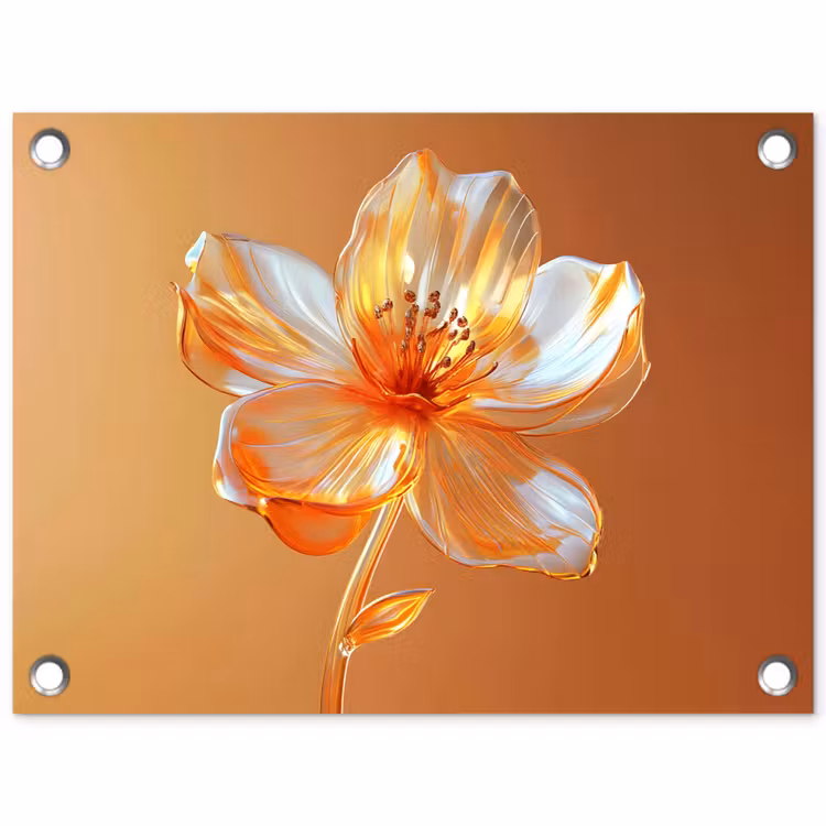 Tuinposter - Glazen - Bloem - Oranje — 1