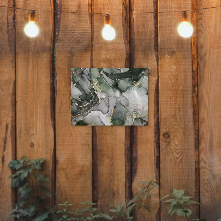 Tuinposter - Luxe - Marmer - Groen — 2