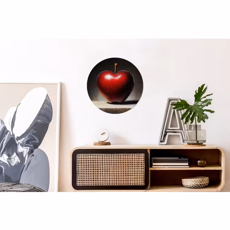 Wandcirkel - Aluminium - Apple - Hart - Rood — 3