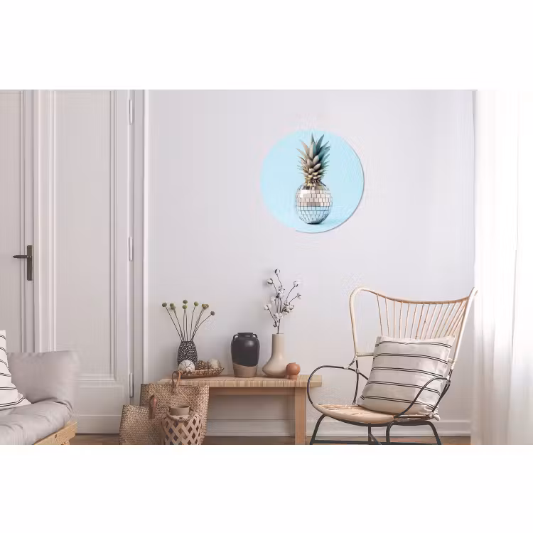 Wandcirkel - Aluminium - Blauw - Ananas - Disco - Discobal — 2
