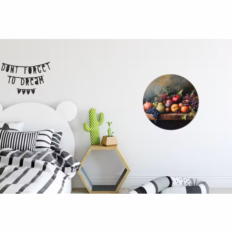 Wandcirkel - Aluminium - Rustiek - Stilleven - Fruit — 5