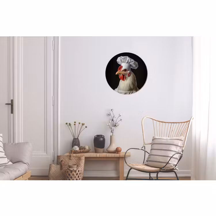 Wandcirkel - Aluminium - Kok - Rood - Kip — 2