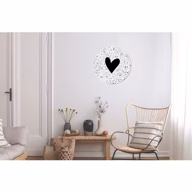 Wandcirkel - Aluminium - Hartje - Design - Wit — 2