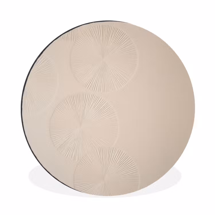Wandcirkel - Aluminium - Japandi - Beige - Modern — 1