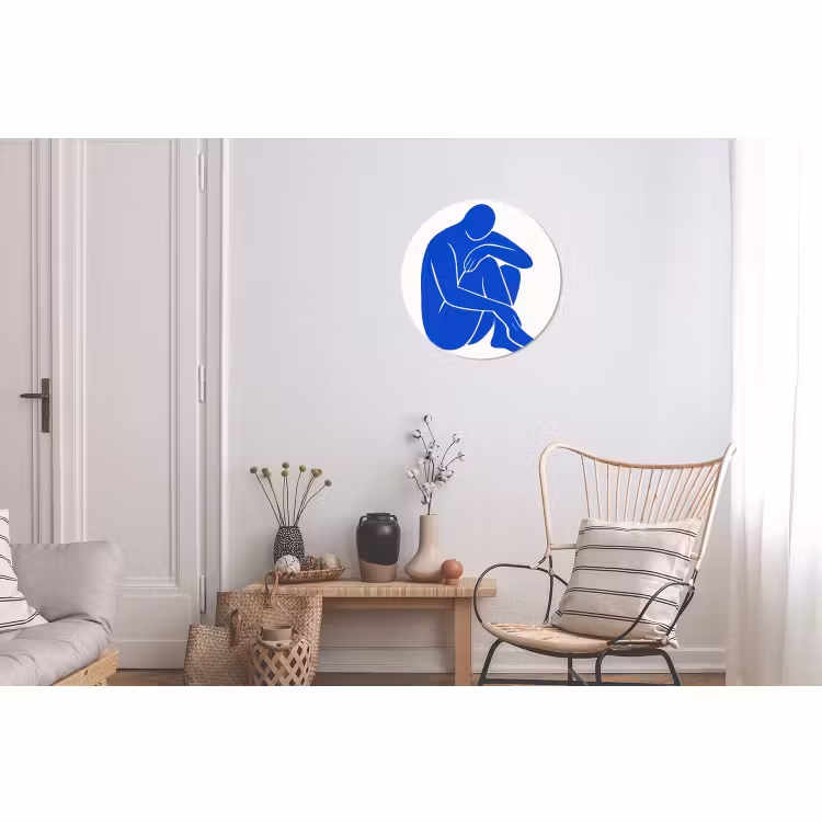 Wandcirkel - Aluminium - Lichaam - Abstract - Blauw — 2