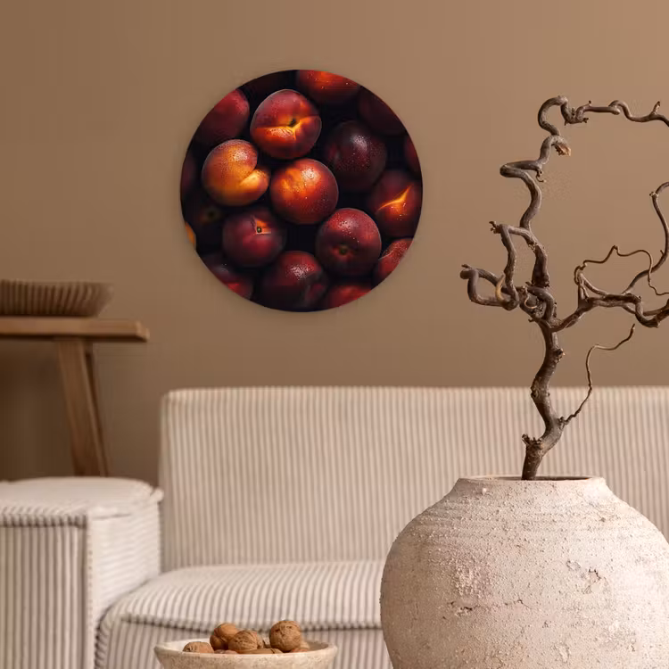 Wandcirkel - Glas - Fruit - Close up - Nectarines — 2