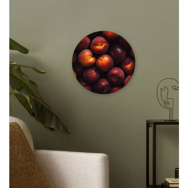 Wandcirkel - Glas - Fruit - Close up - Nectarines — 3