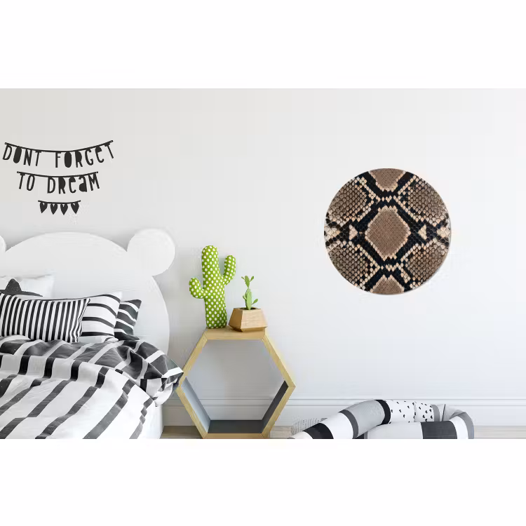 Wandcirkel - Aluminium - Slangenprint - Python - Bruin — 5