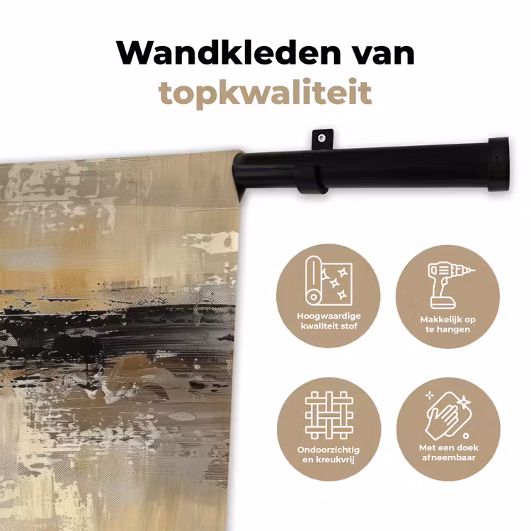 Wandkleed - Abstract - Geel - Modern - Beige — 3