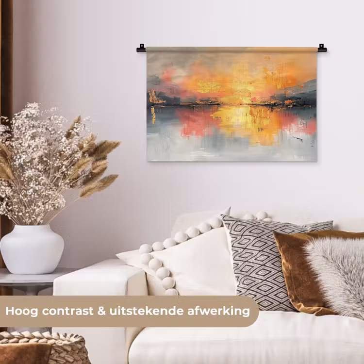 Wandkleed - Modern - Abstract - Goud - Roze — 4