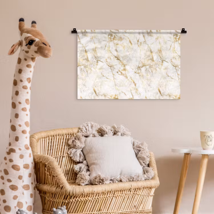 Wandkleed - Goud - Licht - Nerf - Marmer — 5