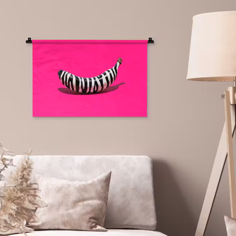 Wandkleed - Banaan - Zebraprint - Roze — 2