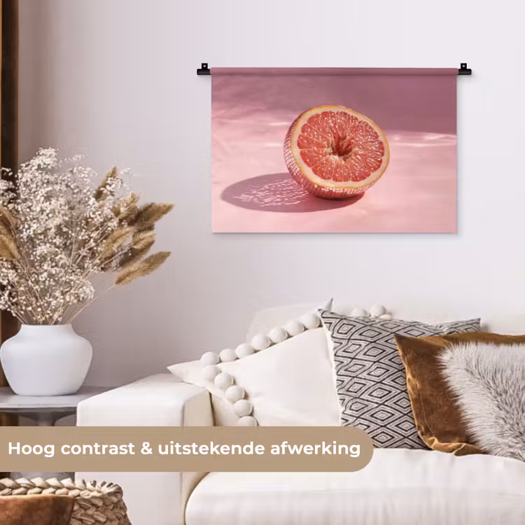 Wandkleed - Grapefruit - Roze - Disco - Shiny — 4