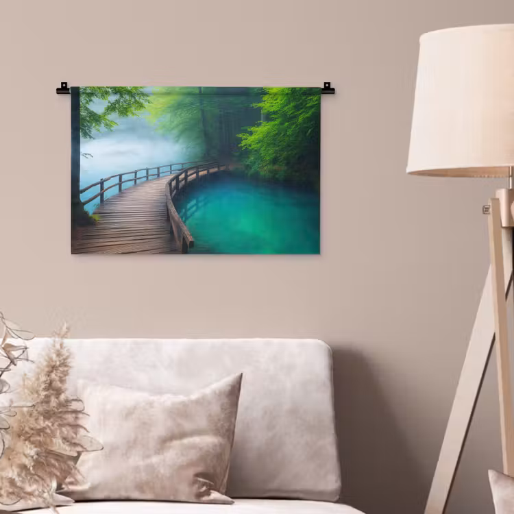 Wandkleed - Brug - Water - Rivier - Bos — 2