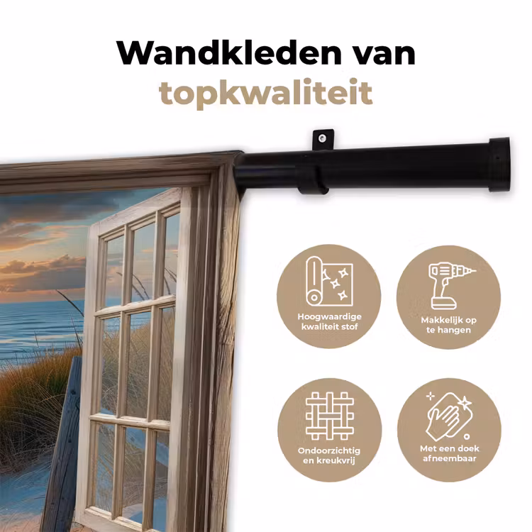 Wandkleed - Doorkijk - Strand - Pad - Zonsondergang — 3