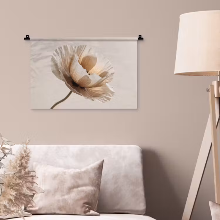 Wandkleed - Bloem - Beige - Crème — 2