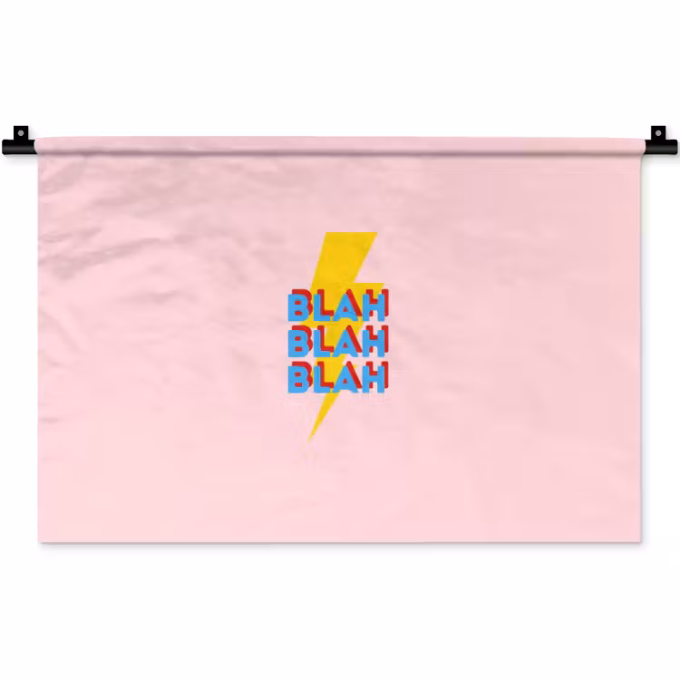 Wandkleed - Blah - Bliksem - Roze — 1