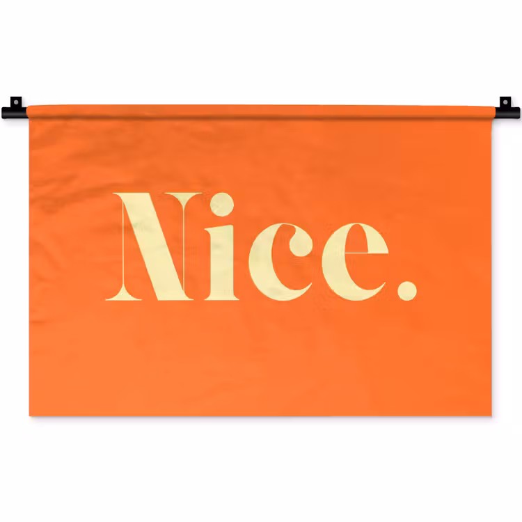 Wandkleed - Oranje - Gebroken wit - Nice — 1