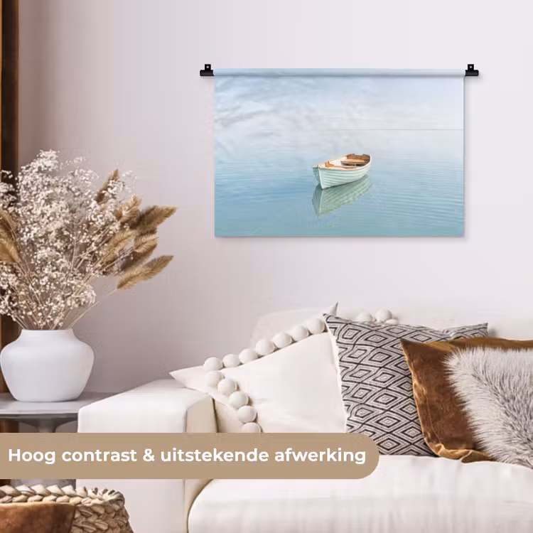 Wandkleed - Minimalistisch - Boot - Zee — 4