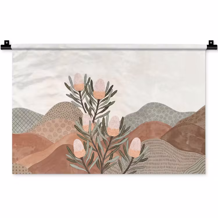 Wandkleed - Modern - Heuvels - Terracotta — 1