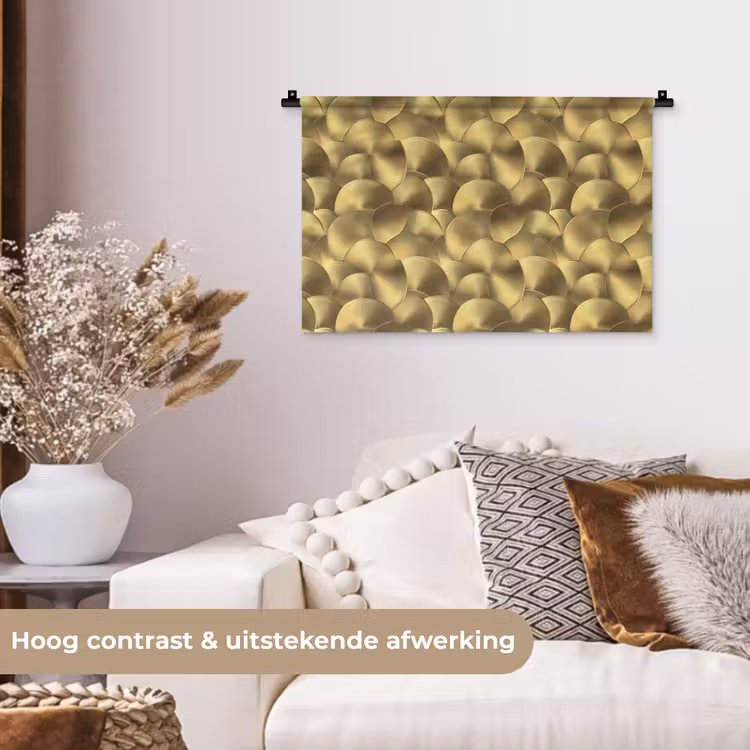 Wandkleed - Modern - Cirkel - Goud — 4