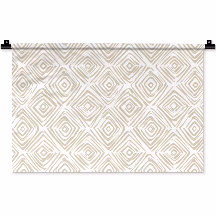 Wandkleed - Abstract - Ruit - Beige — 1