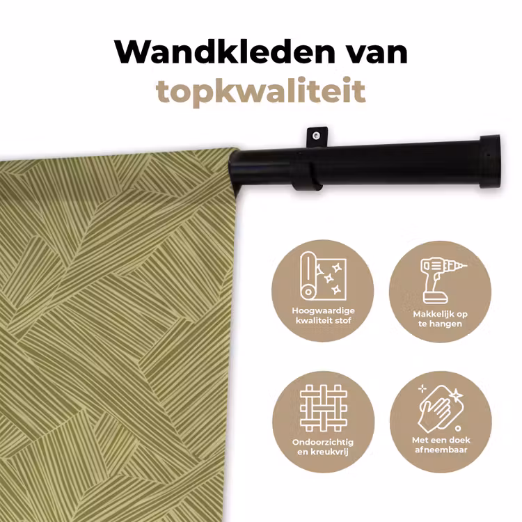 Wandkleed - Abstract - Modern - Groen — 3