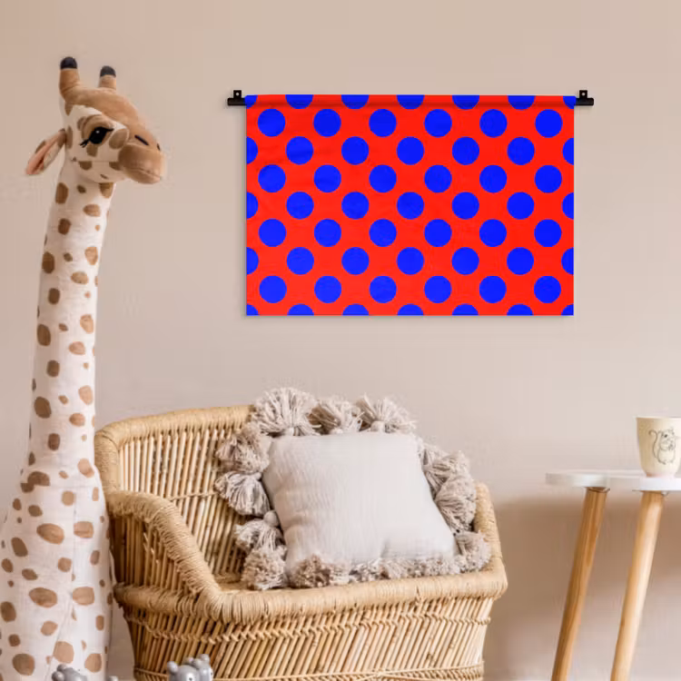 Wandkleed - Dots - Klassiek - Rood — 5