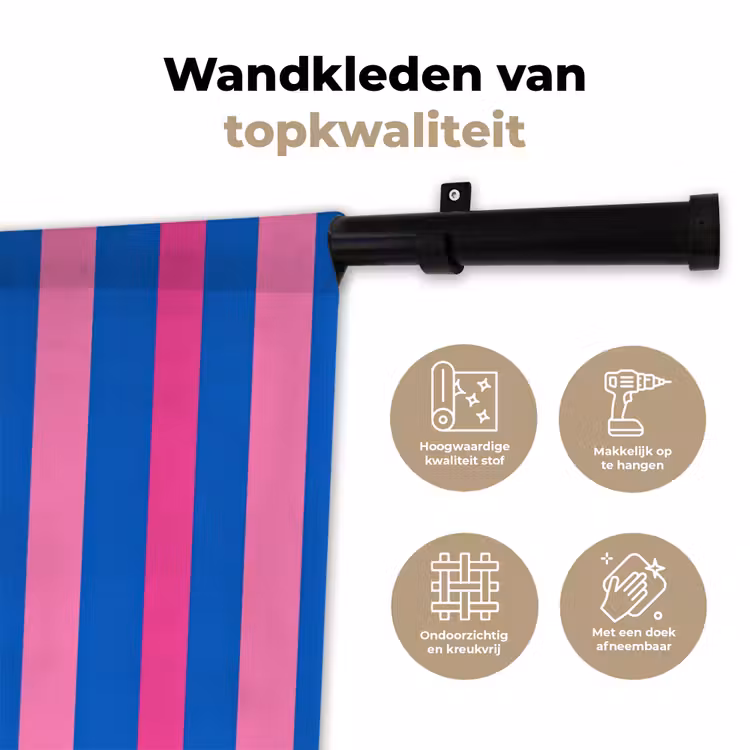 Wandkleed - Modern - Optisch - Roze — 3