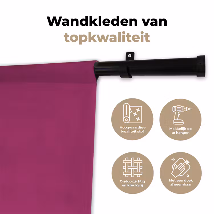 Wandkleed - Deep - Magenta - Paars — 3
