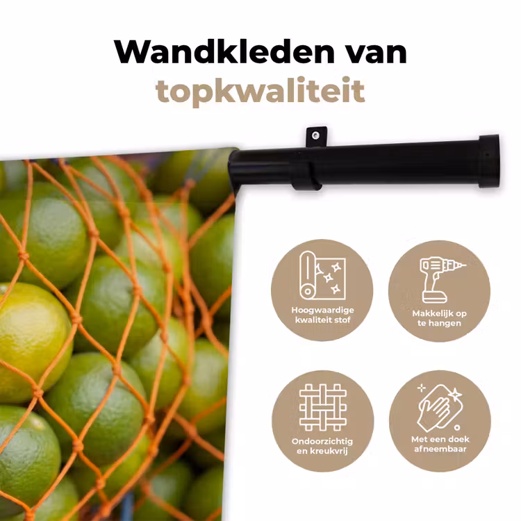 Wandkleed - Eten - Net - Groen - Markt — 3