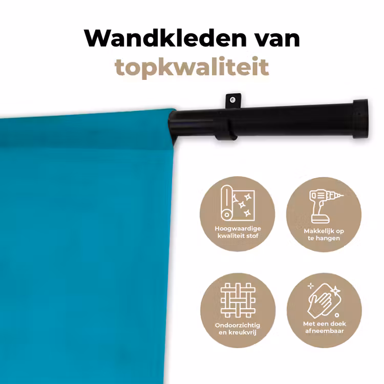 Wandkleed - Deep - Turquoise - Turkoois — 3