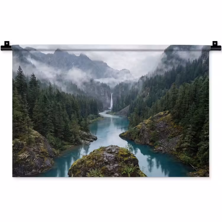Wandkleed - Waterval - Bomen - Bergen — 1