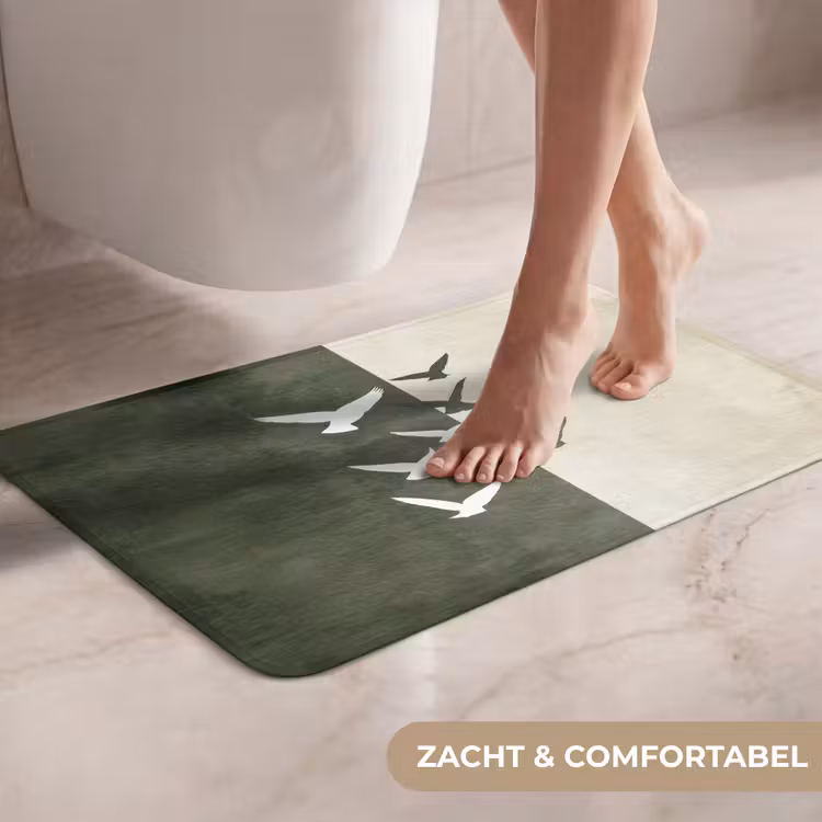 WC Mat - Japandi - Vogel - Groen — 7