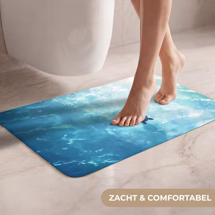 WC Mat - Schildpad - Zee - Blauw - Schittering — 7
