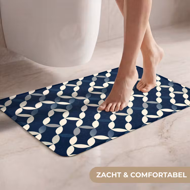 WC Mat - Abstract - Patroon - Blauw — 7